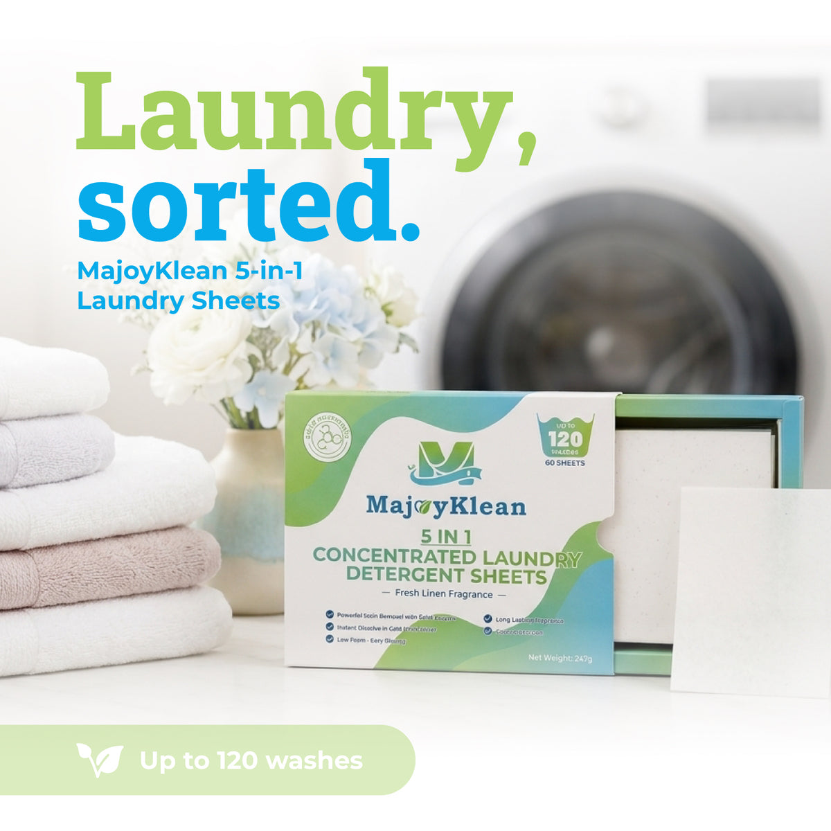 5in1 Concentrated Laundry Detergent Sheets