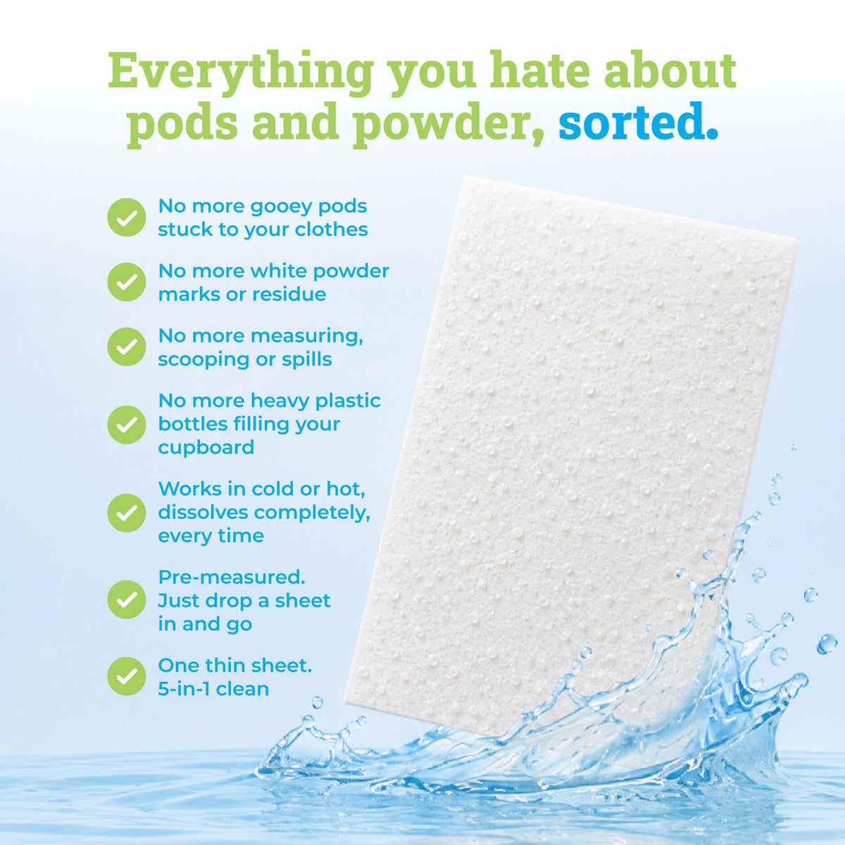 5in1 Concentrated Laundry Detergent Sheets