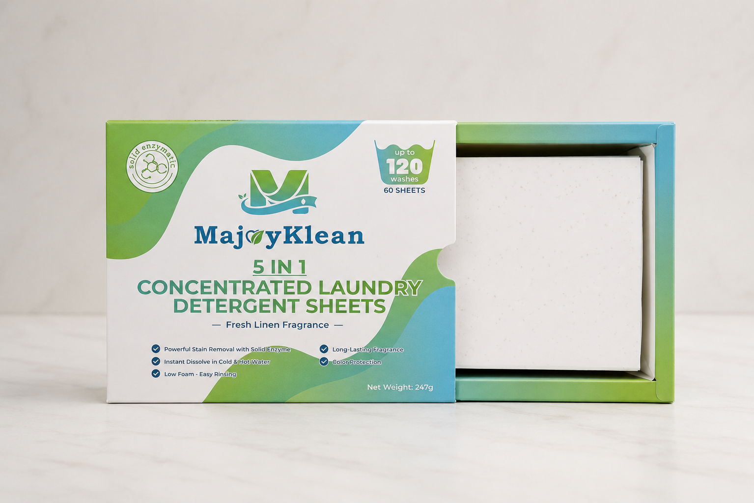 5in1 Concentrated Laundry Detergent Sheets